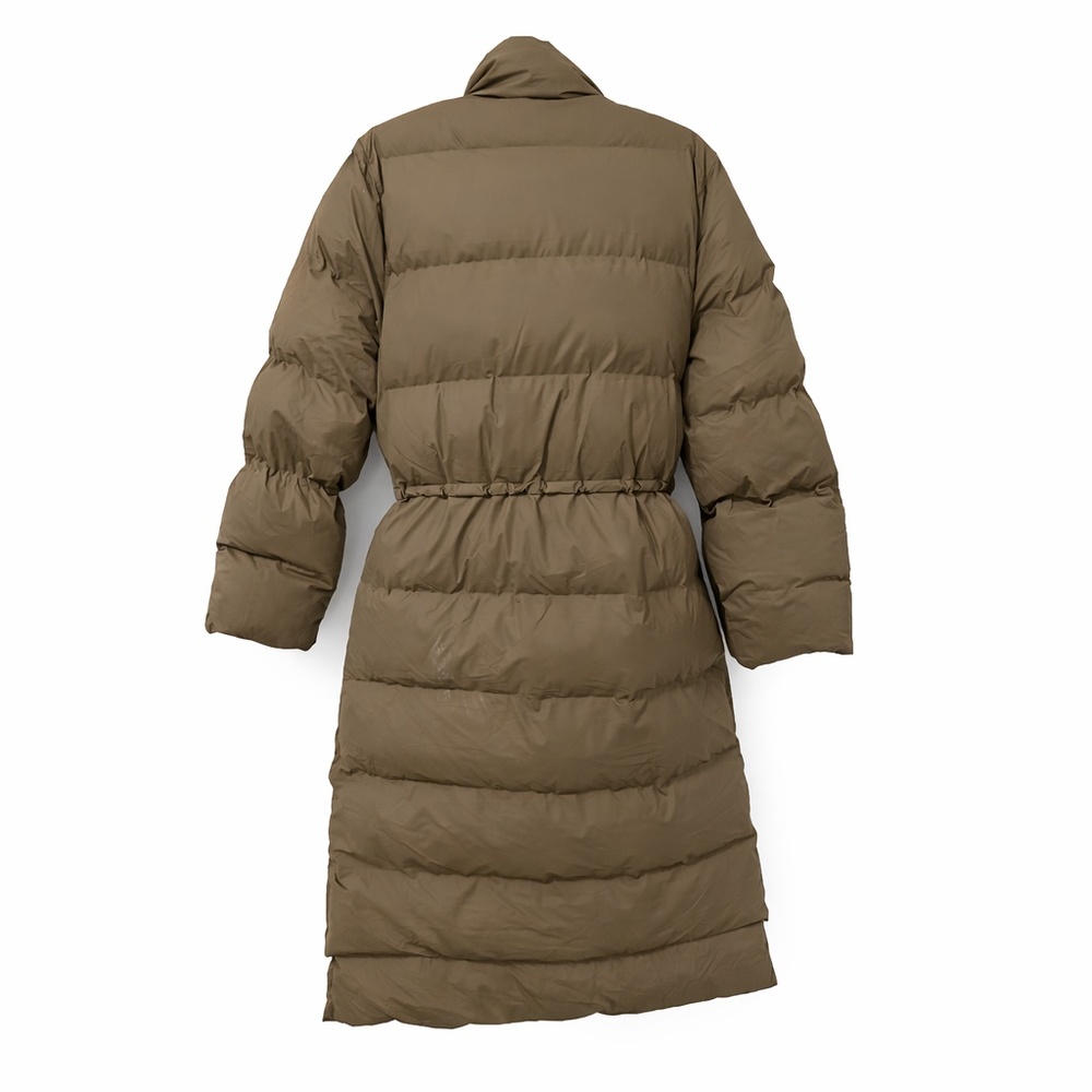 Rains Long Puffer Coat in Brown - Picture 6 of 16